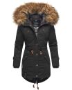 Marikoo La Viva Princess Damen Winterjacke mit Kapuze B813 Schwarz Größe M - Gr. 38