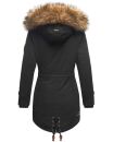 Marikoo La Viva Princess Damen Winterjacke mit Kapuze B813 Schwarz Größe M - Gr. 38