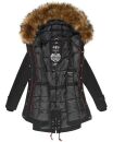 Marikoo La Viva Princess Damen Winterjacke mit Kapuze B813 Schwarz Größe M - Gr. 38