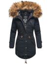 Marikoo La Viva Princess Damen Winterjacke mit Kapuze B813 Navy Größe S - Gr. 36