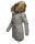 Marikoo La Viva Princess Damen Winterjacke mit Kapuze B813 Hellgrau Größe S - Gr. 36