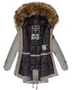 Marikoo La Viva Princess Damen Winterjacke mit Kapuze B813 Hellgrau Größe M - Gr. 38