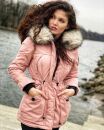 Navahoo Lady Like warme Damen Winterjacke mit Kapuze und...