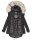 Navahoo Lady Like warme Damen Winterjacke mit Kapuze und Kunstfell B814 Schwarz Größe XS - Gr. 34