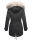 Navahoo Lady Like warme Damen Winterjacke mit Kapuze und Kunstfell B814 Schwarz Größe M - Gr. 38