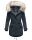 Navahoo Lady Like warme Damen Winterjacke mit Kapuze und Kunstfell B814 Navy Größe M - Gr. 38