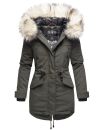 Navahoo Lady Like warme Damen Winterjacke mit Kapuze und...