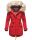 Navahoo Lady Like warme Damen Winterjacke mit Kapuze und Kunstfell B814 Rot Größe XS - Gr. 34