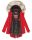 Navahoo Lady Like warme Damen Winterjacke mit Kapuze und Kunstfell B814 Rot Größe XS - Gr. 34