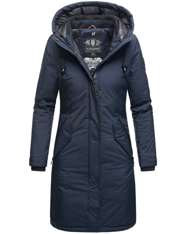 Navahoo Letiziaa warme Damen Winter Jacke lang B815 Navy Größe XS - Gr. 34