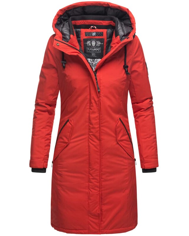 Navahoo Letiziaa warme Damen Winter Jacke lang B815 Rot Größe S - Gr. 36