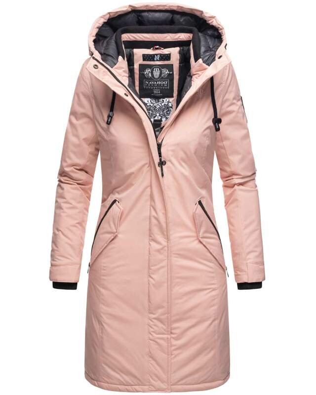 Navahoo Letiziaa warme Damen Winter Jacke lang B815 Rosa Größe M - Gr. 38