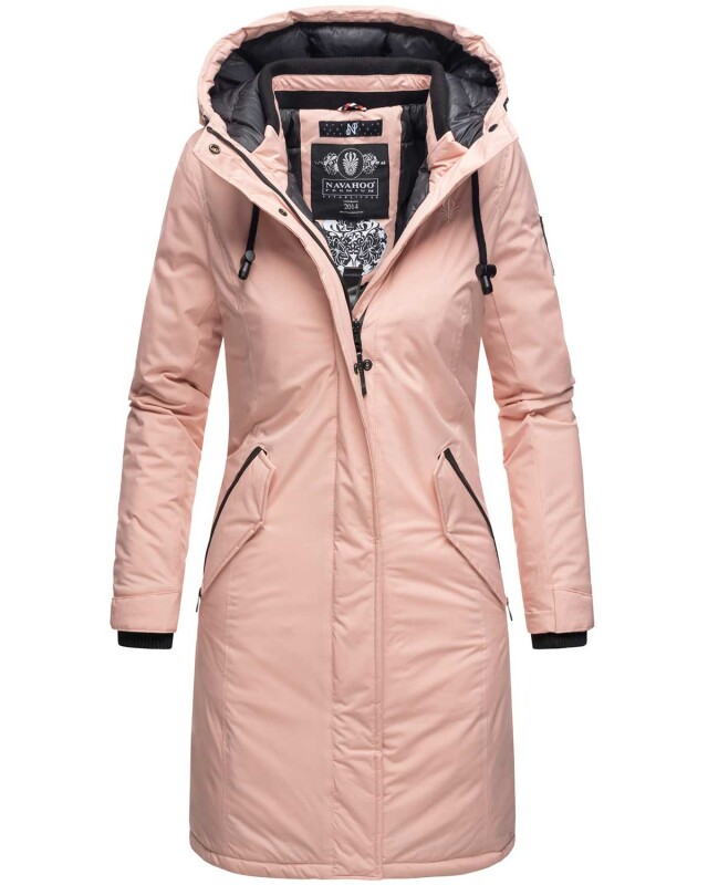 Navahoo Letiziaa warme Damen Winter Jacke lang B815 Rosa Größe XXL - Gr. 44
