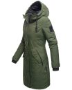 Navahoo Letiziaa warme Damen Winter Jacke lang B815 Olive Größe M - Gr. 38