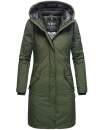 Navahoo Letiziaa warme Damen Winter Jacke lang B815 Olive Größe XXL - Gr. 44