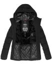 Marikoo Liebeswolke Damen Steppjacke Winterjacke mit Kapuze B816 Schwarz-Gr.XS