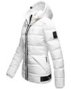 Marikoo Liebeswolke Damen Steppjacke Winterjacke mit Kapuze B816 Weiß-Gr.S