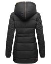 Marikoo warme Damen Winterjacke mit Kapuze Parka Kunstfell B817 Schwarz-Gr.XS