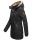 Marikoo warme Damen Winterjacke mit Kapuze Parka Kunstfell B817 Schwarz-Gr.XS