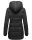 Marikoo warme Damen Winterjacke mit Kapuze Parka Kunstfell B817 Schwarz-Gr.S