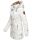 Marikoo warme Damen Winterjacke mit Kapuze Parka Kunstfell B817 Weiß-Gr.XXL