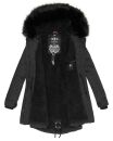 Navahoo Luluna Princess warme Damen Winter Jacke mit Kunstfell B818 Schwarz-Gr.XS