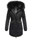 Navahoo Luluna Princess warme Damen Winter Jacke mit Kunstfell B818 Schwarz-Gr.S