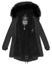 Navahoo Luluna Princess warme Damen Winter Jacke mit Kunstfell B818 Schwarz-Gr.M
