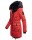 Navahoo Luluna Princess warme Damen Winter Jacke mit Kunstfell B818 Rot-Gr.XS