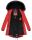 Navahoo Luluna Princess warme Damen Winter Jacke mit Kunstfell B818 Rot-Gr.XS