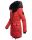 Navahoo Luluna Princess warme Damen Winter Jacke mit Kunstfell B818 Rot-Gr.S