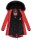 Navahoo Luluna Princess warme Damen Winter Jacke mit Kunstfell B818 Rot-Gr.S