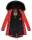 Navahoo Luluna Princess warme Damen Winter Jacke mit Kunstfell B818 Rot-Gr.M