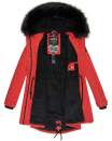 Navahoo Luluna Princess warme Damen Winter Jacke mit Kunstfell B818 Rot-Gr.XXL