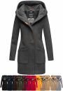 Marikoo Maikoo Damen Mantel mit Kapuze Trenchcoat Jacke B819