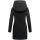 Marikoo Maikoo Damen Mantel mit Kapuze Trenchcoat Jacke B819 Schwarz Größe M - Gr. 38