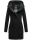 Marikoo Maikoo Damen Mantel mit Kapuze Trenchcoat Jacke B819 Schwarz Größe L - Gr. 40