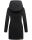Marikoo Maikoo Damen Mantel mit Kapuze Trenchcoat Jacke B819 Schwarz Größe L - Gr. 40
