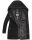 Marikoo Maikoo Damen Mantel mit Kapuze Trenchcoat Jacke B819 Schwarz Größe L - Gr. 40