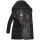 Marikoo Maikoo Damen Mantel mit Kapuze Trenchcoat Jacke B819 Schwarz Größe XXL - Gr. 44