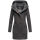 Marikoo Maikoo Damen Mantel mit Kapuze Trenchcoat Jacke B819 Anthrazit Größe XXL - Gr. 44