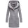 Marikoo Maikoo Damen Mantel mit Kapuze Trenchcoat Jacke B819 Hellgrau Größe S - Gr. 36