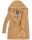 Marikoo Maikoo Damen Mantel mit Kapuze Trenchcoat Jacke B819 Camel Größe S - Gr. 36