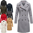 Marikoo Nanakoo Damen Mantel Trenchcoat Wintermantel Übergangs Jacke B820