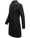 Marikoo Nanakoo Damen Mantel Trenchcoat Wintermantel Übergangs Jacke B820 Schwarz-Gr.XS