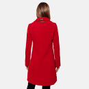 Marikoo Nanakoo Damen Mantel Trenchcoat Wintermantel Übergangs Jacke B820 Rot-Gr.XS