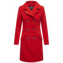 Marikoo Nanakoo Damen Mantel Trenchcoat Wintermantel Übergangs Jacke B820 Rot-Gr.XS