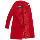 Marikoo Nanakoo Damen Mantel Trenchcoat Wintermantel Übergangs Jacke B820 Rot-Gr.XS
