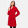 Marikoo Nanakoo Damen Mantel Trenchcoat Wintermantel Übergangs Jacke B820 Rot-Gr.XS