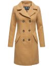 Marikoo Nanakoo Damen Mantel Trenchcoat Wintermantel Übergangs Jacke B820 Camel-Gr.XS